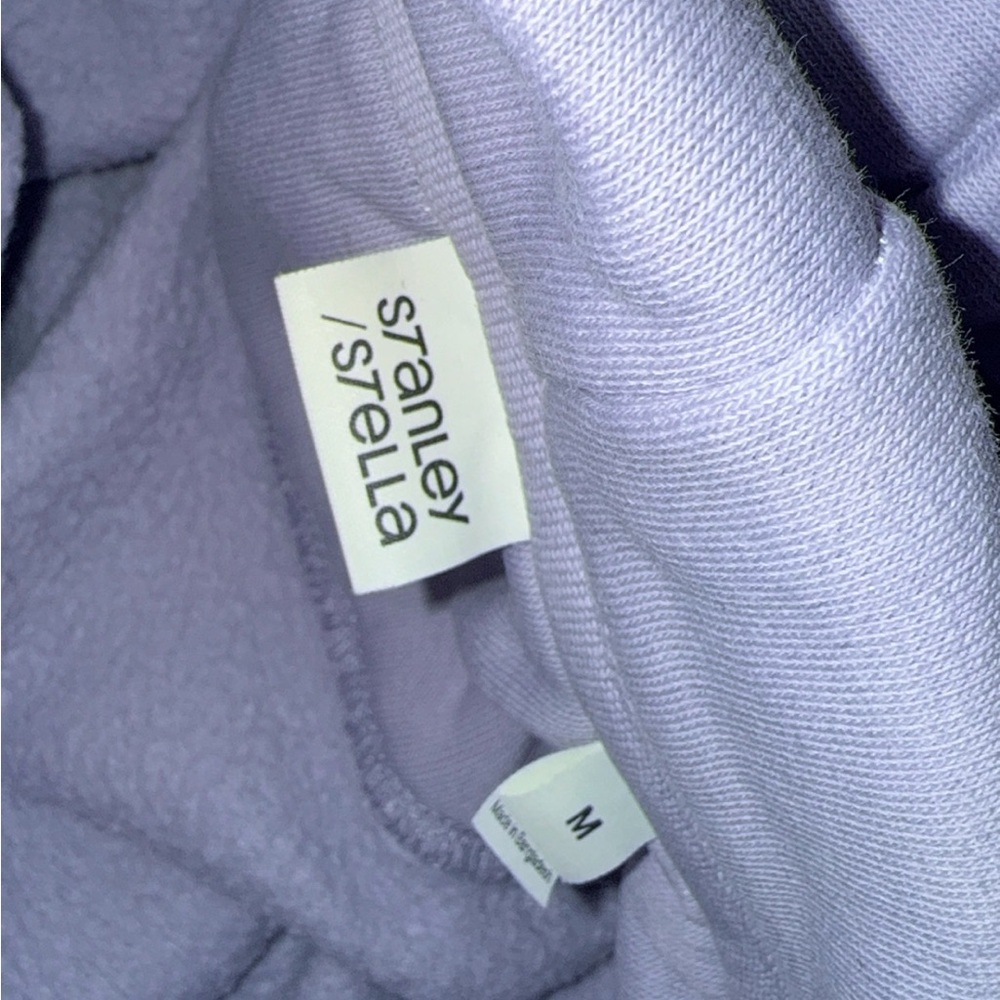 Stanley Stella Nora crop lavender Pullover Hoodie Medium cropped organic premium - Picture 9 of 12